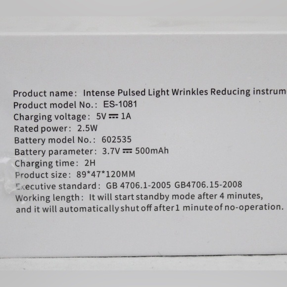 NIB Intense Pulsed LED Light At-Home Skin Care Wrinkle Reducer & Massager - Picture 9 of 9